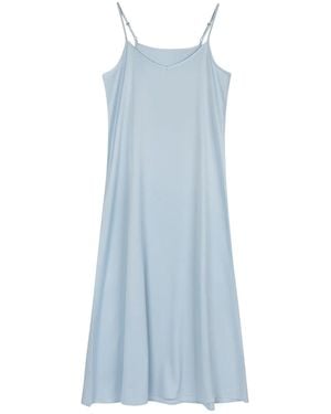 Roch Perel Satin Aline Slip Dress - Blue