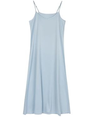 Roch Perel Satin Aline Slip Dress - Blue