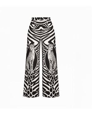 Ana Luisa Tanzania Inspired Wide Leg Trousers - Black