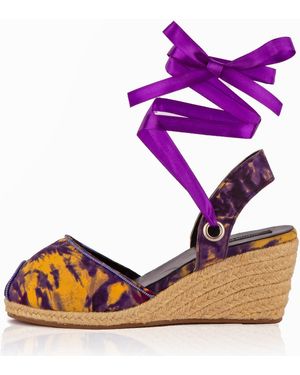 Miriam Bella The Gaia Royal Ember Espadrille Wedge Sandals - Purple