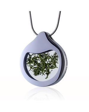My Little Nature Necklace With Natural Moss - Metallic