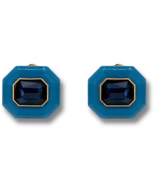 Michael Nash Jewelry Lena Sapphire Resin Octagon Earrings - Blue