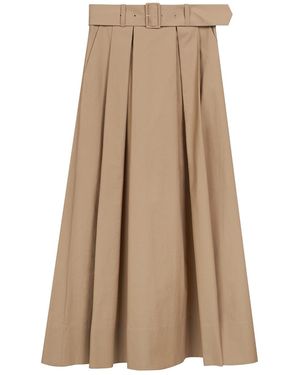 InAvati Sand-Colored Maxi Skirt With Pleats - Natural