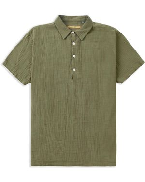 Burrows and Hare Pop Over Short Sleeve Morton Shirt - Green