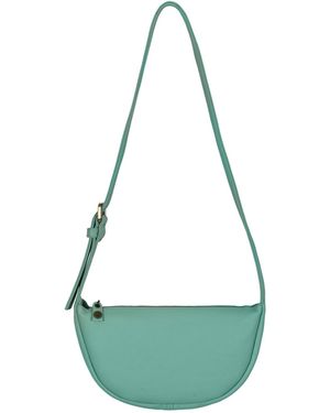 Owen Barry Leather Shoulder Bag Aqua Dominic - Green