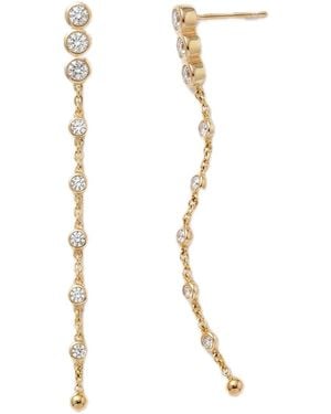Elk & Bloom Solitaire 14K Droplet Stud Earrings - White