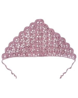 Springmoonatelier Handmade Crochet Bandana – Detailed Motif Design - Pink