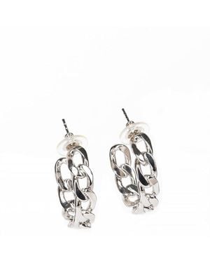 Addicted Sekhmet Earrings Chain Hoops - Metallic