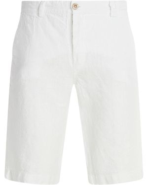 Haris Cotton Linen Bermuda Shorts - White
