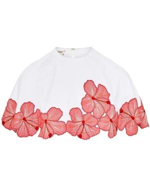Ashaki The Prana Bloom Cotton Cape - Red