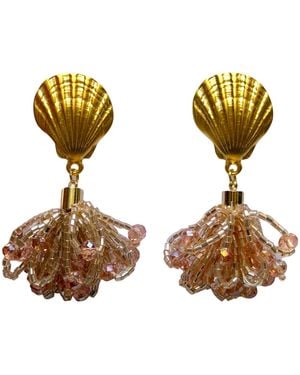 Sccollection Nellie Tassel & Shell Earrings - Metallic