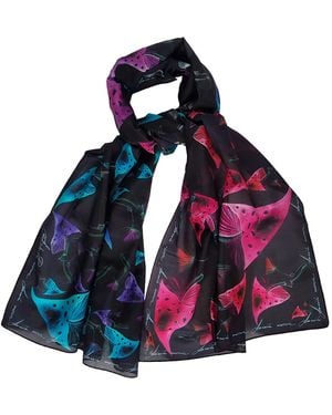 VETKA Long Cotton Scarf Amanita Muscaria - Blue