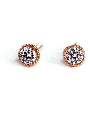 VicStoneNYC Fine Jewelry Antique Lab Diamond Stud Earrings - White