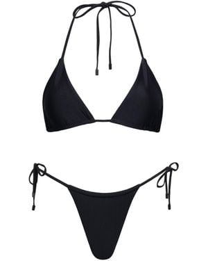 Playaluxe Waikiki Triangle String Bikini Set - Black