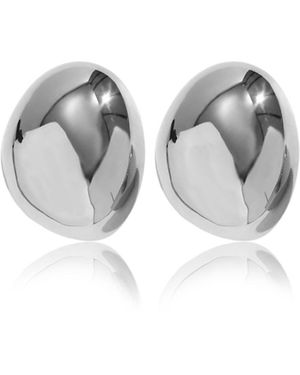 VIEA Mona Dome Earrings - Grey