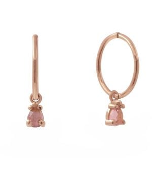 Lee Renee Tourmaline Clicker Hoop Earrings - White