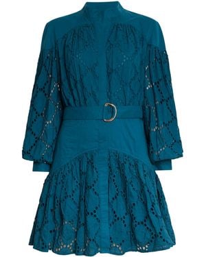 James Lakeland Broderie Dress - Blue