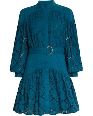 James Lakeland Broderie Dress - Blue