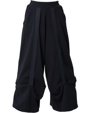 Metamorph Wide-Leg Pants With Stripes - Blue