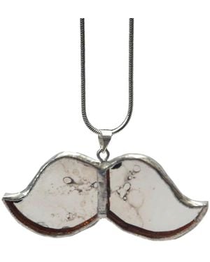 Laura Daili Neutrals The Dandy Reflection Mirror Pendant - Grey