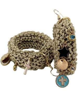 Hilo De Mar Drop Earrings With Charms - Green