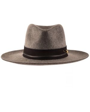 Shaded the Label Kynance Wool Fedora Hat - Brown