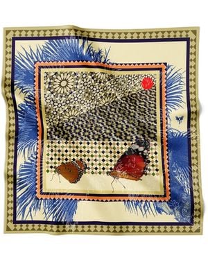 Tash and Ley Neutrals Stolen Moments 90X90 Silk Scarf - Metallic