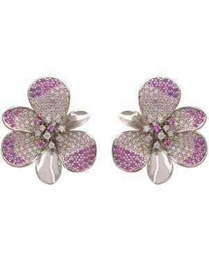 LÁTELITA London Gardenia Flower Large Stud Earrings Pinks