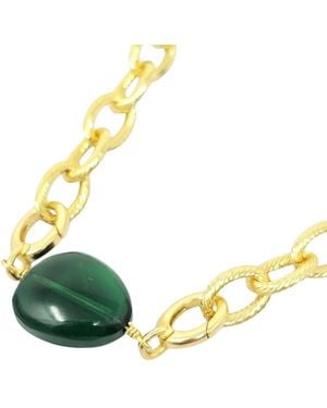 Sophelia Emerald May Birthstone Statement Pendant Necklace - Green