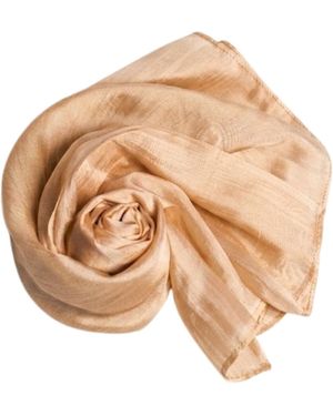 Silk and Bears Champagne Silk Scarf – Hand-Dyed Mulberry Silk Shawl, Wedding & Bridesmaid Wrap - Natural