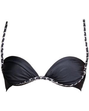 Solara Christina Ruched Chain Top - Blue