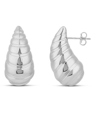 SHYMI Textured Tear Drop Hoops - Metallic