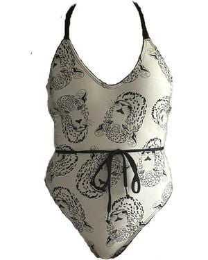 Brasini Swimwear Neutrals Deme Strappy One Piece Swimsuit - Grey