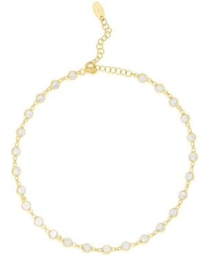 SHYMI Round Bezel-Set Anklet - Metallic