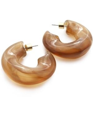 Hye Jane Jewelry Honey Tortoise Rena Hoops - Brown