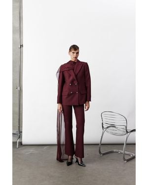 NAZLI CEREN Arced Pants - Red