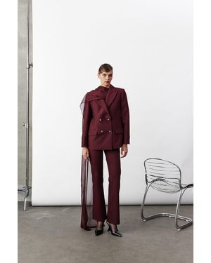 NAZLI CEREN Arced Trousers - Red