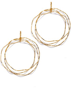 Jaredjamin Triple Wavy Halo Hoop Earrings - Metallic
