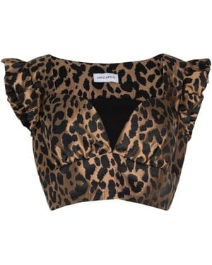 Circular Path Crop Bustier Mini Puff Cap Sleeve Top - Black