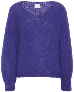 American Dreams Milana Ls Mohair Knit - Blue