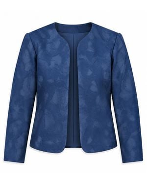 Stovaria Cotton Denim Statement Jacket - Blue