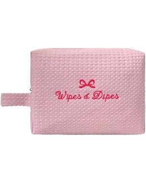 Lilly Loves Waffle Wipes And Dipes Bag - Pink