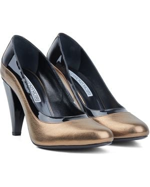 Rosamund Muir London Jemima Patent & Dark Heels - Blue