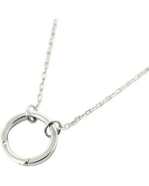 Harfi Sterling Necklace With Openable Spring Clasp - Metallic