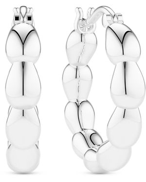 Sif Jakobs Jewellery Earrings Goccia Cerchi Pianura - White