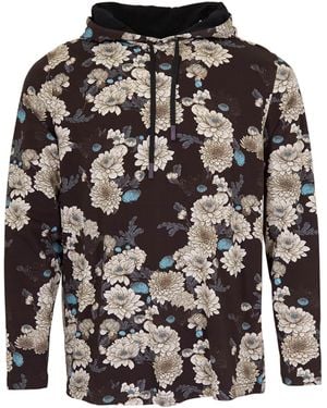 lords of harlech Horatio Serious Floral Hoodie - Grey
