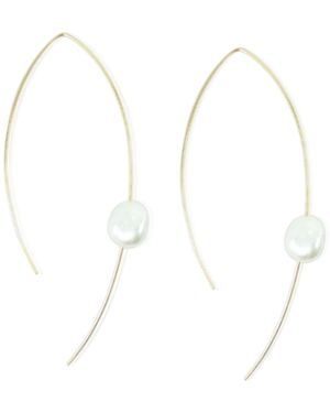 MOUNIR LONDON Fish Hook Earrings - White