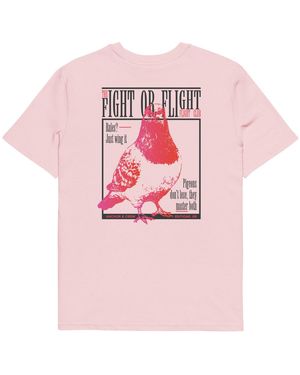 Anchor and Crew Cotton Eight Fight Or Flight Club Editions Organic Cotton T-Shirt - Pink