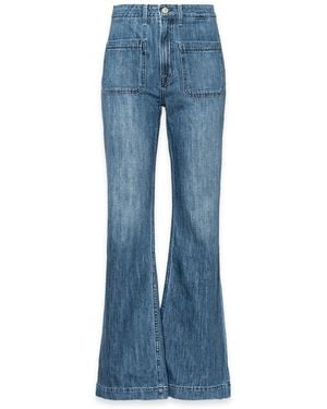 NOEND Daphine Sailor Pocket Mid Rise Flare - Blue