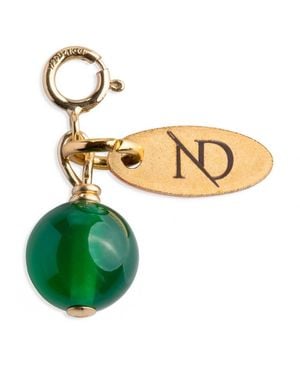 N'damus London Agate Gemstone & Charm - Green